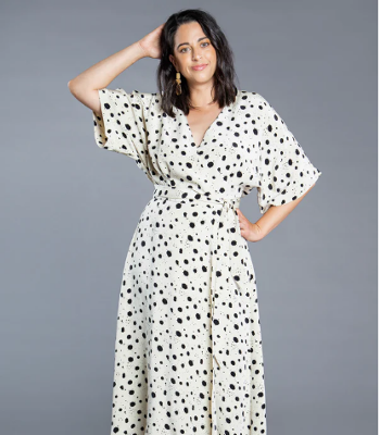 White knit wrap sales dress